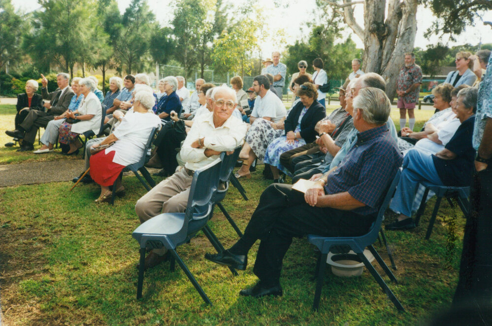 Crowd at the opening of the Dairy Exhibit at Tongarra Museum
