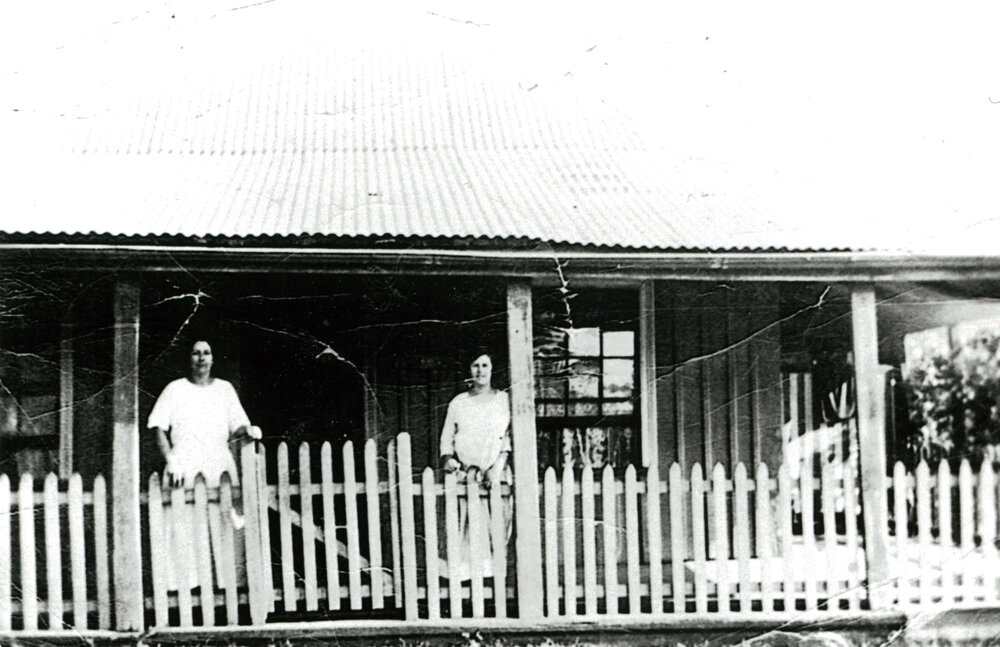 Ladies on the verandah of the Hockey home