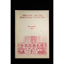 Albion Park Oak Flats Rugby League Football Club Reunion 1981 - Lew Stubbs