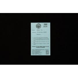 Shellharbour Municipal Council Library Cards