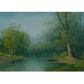 'A Mountain Stream' By Benjamin Horace Turner 