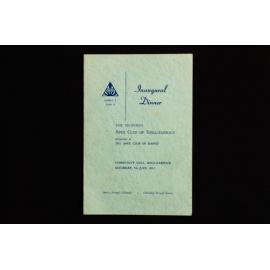 Proposed Apex Club of Shellharbour Inaugural Dinner