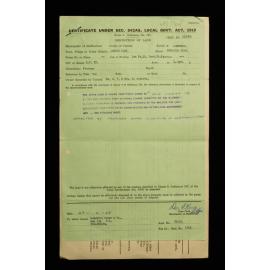 Ordinance Certificate Anston House