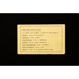 Rural Youth Code Of Ethics