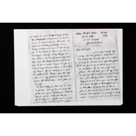 Letter from Samuel Charles Atchison to his Mother Clorinda.