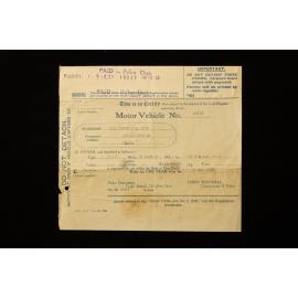 Henrietta Bush Motor Vehicle Registration