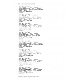 1881 – 1885 Valuation Book Transcripts