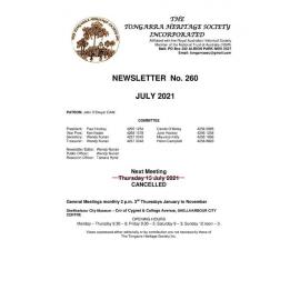 Tongarra Heritage Society Newsletter 260 July 2021