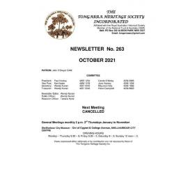 Tongarra Heritage Society Newsletter 263 October 2021