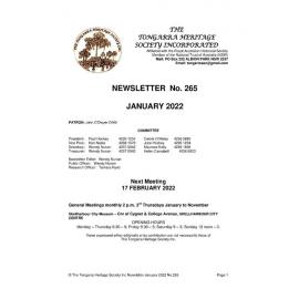 Tongarra Heritage Society Newsletter 265 January 2022