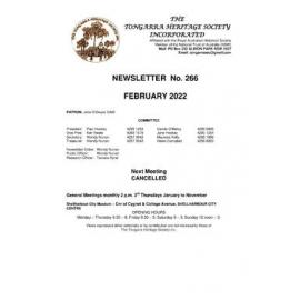 Tongarra Heritage Society Newsletter 266 February 2022