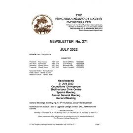 Tongarra Heritage Society Newsletter 271 July 2022