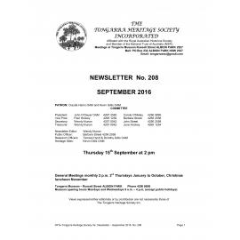 Tongarra Heritage Society Newsletter 208 September 2016