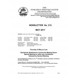 Tongarra Heritage Society Newsletter 215 May 2017