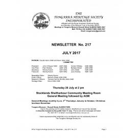 Tongarra Heritage Society Newsletter 217 July 2017