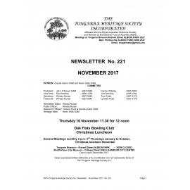 Tongarra Heritage Society Newsletter 221 November 2017