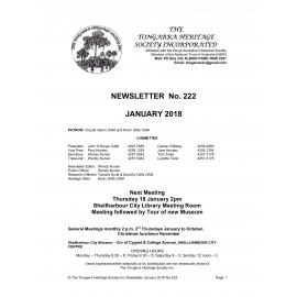 Tongarra Heritage Society Newsletter 222 January 2018