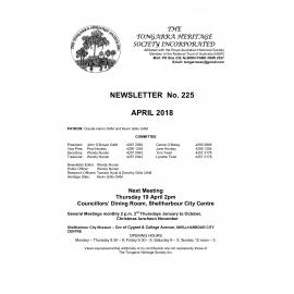 Tongarra Heritage Society Newsletter 225 April 2018