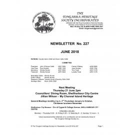 Tongarra Heritage Society Newsletter 227 June 2018