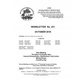Tongarra Heritage Society Newsletter 231 October 2018