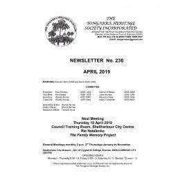Tongarra Heritage Society Newsletter 236 April 2019
