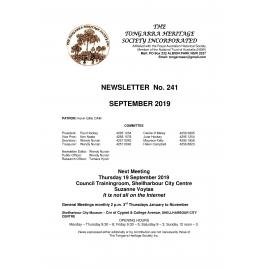 Tongarra Heritage Society Newsletter 241 September 2019