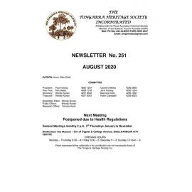 Tongarra Heritage Society Newsletter 251 August 2020
