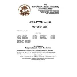 Tongarra Heritage Society Newsletter 253 October 2020