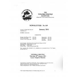 Tongarra Heritage Society Newsletter 149 January 2011