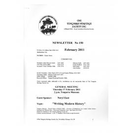 Tongarra Heritage Society Newsletter 150 February 2011