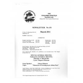 Tongarra Heritage Society Newsletter 151 March 2011