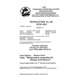 Tongarra Heritage Society Newsletter 165 June 2012