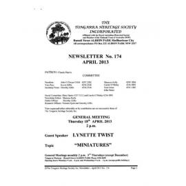 Tongarra Heritage Society Newsletter 174 April 2013