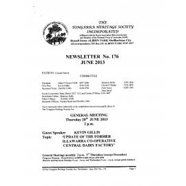 Tongarra Heritage Society Newsletter 176 June 2013