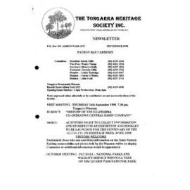 Tongarra Heritage Society Newsletter 180 October 2013