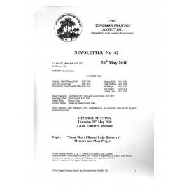 Tongarra Heritage Society Newsletter 142 May 2010
