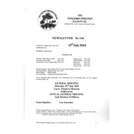 Tongarra Heritage Society Newsletter 144 July 2010