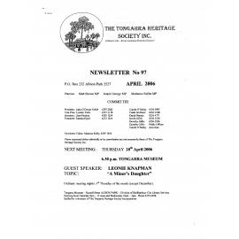 Tongarra Heritage Society Newsletter 97 April 2006