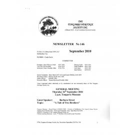 Tongarra Heritage Society Newsletter 146 September 2010