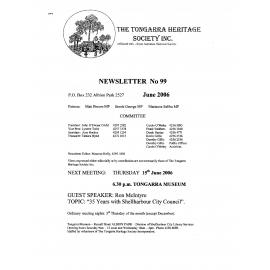 Tongarra Heritage Society Newsletter 99 June 2006