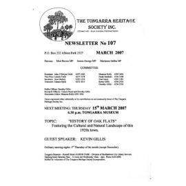 Tongarra Heritage Society Newsletter 107 March 2007