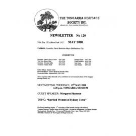 Tongarra Heritage Society Newsletter 120 May 2008