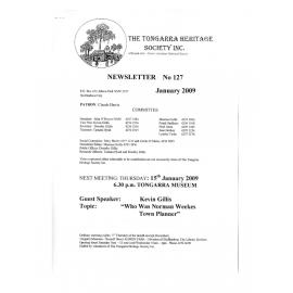 Tongarra Heritage Society Newsletter 127 January 2009