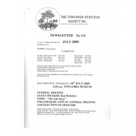 Tongarra Heritage Society Newsletter 133 July 2009