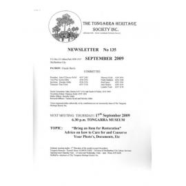 Tongarra Heritage Society Newsletter 135 September 2009