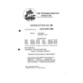 Tongarra Heritage Society Newsletter 50 January 2002