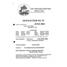 Tongarra Heritage Society Newsletter 55 June 2002