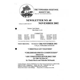 Tongarra Heritage Society Newsletter 60 November 2002