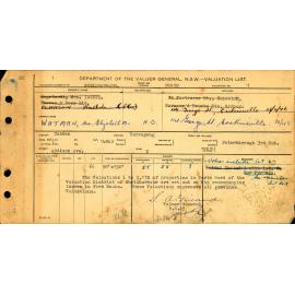 1945 - 1947 North Ward Valuation Book 1
