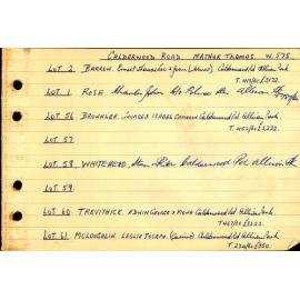 1957 - 1960 West Ward Valuation Book 3